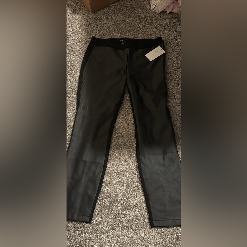 Zac and Rachel leather dress pants
